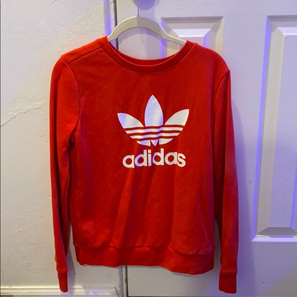 Red adidas sweatshirt